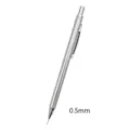 Ganzmetall Druckbleistift 0.5mm Edelstahl technisches Zeichnen Schreibstift fuer Studenten - Glatt / 0,3 mm / Silber