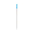 Metal ballpoint pen refill with blue top end, smooth writing stationery supply item. - Blue Pen Refills (Wax Tipped)