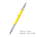 2.0mm mechanischer bleistift gelb metall und abs stifthalter kunst zeichnen werkzeug - 2.0mm / Gelb