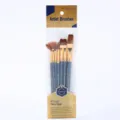 7-piece nylon artist paint brush set for watercolor, acrylic, and oil painting crafts. - 7-Piece Peacock Blue Set / Teal