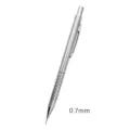 Ganzmetall Druckbleistift Edelstahl 0.7mm Zeichenbleistift fuer Studenten Schreibwerkzeug - Gemustert / 0.7mm / Silber