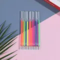 12 color gel pen refills colorful fluorescent highlighter refills smooth writing stationery set - Holographic Pink