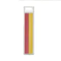 2.8mm deep hole woodworking pencil refills, colorful lead replacements, 6 pieces per box pack. - 3 Red & 3 Yellow Carpenter Pencil Leads (Pack of 6)