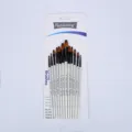 Keep Smiling 12 Pcs Artist Paint Brush Set Professional Oil Acrylic Watercolor Brushes - 12-Piece Round Nail Art Brush Set / White