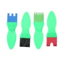 Set di 4 pennelli in schiuma EVA per bambini DIY pittura graffiti educazione precoce forniture d'arte - 13.5x4cm / Confezione da 4 colorati