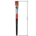 Flat Paint Brush Size 6 Red Black Handle Art Supply Watercolor Acrylic Painting Tool - Size 6