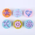Kids EVA sponge stamps set, colorful DIY painting tools, early education graffiti stamp toys. - Flower Series A