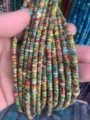 Colorful stone tube heishi beads detail, DIY jewelry making spacer charm gemstone. - Multi-color