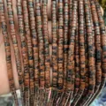 Natural stone tube spacer beads 2x4mm DIY handmade jewelry making accessories loose beads - Mahogany Obsidian