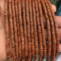 Goldstone 2x4mm tube spacer beads for DIY handmade bracelets, shiny jewelry making supplies. - Gold Sandstone