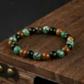 Cross-border hot-selling beaded bracelet for men and women, natural stone mixed gemstone jewelry. - Turquoise Mix