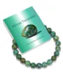 Natural African Turquoise beaded bracelet with informative card for calm, balance and confidence. - African Pine Stone