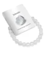 Selenit weißer Kristall Perlen Armband mit Energie Karte, elegante Schmuck Stücke. - Weißer Stein