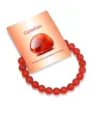 Natürliches Karneol Edelstein Perlen Armband mit Präsentationskarte für Damen Mode. - Rot
