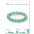Natural green aventurine beaded bracelet elastic gemstone jewelry for women and men daily wear - Green Aventurine