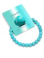 Türkis Perlenarmband Elastischer Edelstein Armreif Heilung Balance Schmuck Geschenk für Damen Herren - Türkis