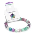 Colorful Fluorite Beaded Bracelet Natural Crystal Gemstone Jewelry Detail Shot - Fluorite