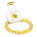 Natürliches Citrin Kristall Perlen Armband für Damen, eleganter gelber Edelstein Schmuck Geschenk. - Citrin