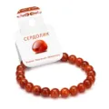 Natural Carnelian Beaded Bracelet Red Agate Crystal Gemstone Stretch Bracelet Jewelry Gift - Red Agate