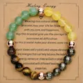 Natural stone beaded bracelet with multi-color crystal healing energy stones for women. - Healing Energy Style 13
