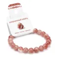 Natural strawberry quartz beaded bracelet with product hanging card for women jewelry gift - Strawberry Quartz