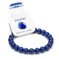 Blue Lapis Lazuli gemstone bead bracelet with display card for women and couples gift style. - Lapis Lazuli