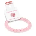Natural rose quartz beaded bracelet women crystal jewelry elegant pink gemstone gift item - Rose Quartz