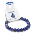 Natural blue sodalite bead bracelet with tag fashion jewelry for women and couples gift - Blue Vein Stone