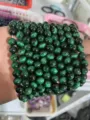 Detalle de pulsera de cuentas de piedra verde, exposición de cuentas redondas de 8mm, joyas. - 4mm (aprox. 90pcs) / Ojo de Tigre Verde