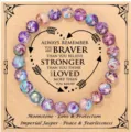 Keizerlijke jaspis en maansteen kralen armband met inspirerende boodschap kaart. - Imperiale veelkleurige maansteen