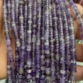 Natural crystal tube beads spacer 2x4mm purple gemstone loose beads DIY jewelry making. - Purple Crystal