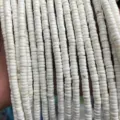 White tube spacer beads 2x4mm loose beads for DIY jewelry making and handmade crafts. - 15