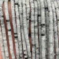 Natural crystal tube beads 2x4mm spacer loose beads for DIY handmade jewelry making and crafts - Black Rutilated Quartz
