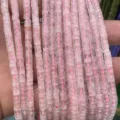 Pink crystal tube spacer beads 2x4mm DIY handmade jewelry making accessories for bracelets - Rose Quartz