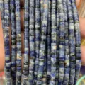 Natural sodalite tube beads spacer beads for DIY jewelry making craft supplies 2x4mm - 61
