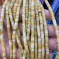 Natural crystal 2x4mm tube spacer beads for DIY handmade jewelry making and crafting. - 66