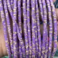 Purple 2x4mm tube stone beads spacer loose beads for DIY handmade jewelry making and crafts. - Purple Turquoise