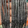 2x4mm Black Tube Spacer Beads DIY Crystal Craft Loose Beads Jewelry Making 1 Strand - 68