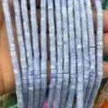 2x4mm tube spacer beads light blue natural crystal gemstone loose beads for DIY jewelry making - 69