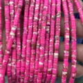 2x4mm tube spacer loose beads, pink cylinder DIY handmade jewelry crafting gemstone beads. - 75