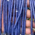 Blue tube spacer beads for DIY jewelry making, cylindrical crystal beads wholesale. - 79