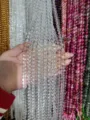 Hilos de cuentas de cristal transparente para hacer joyas y manualidades al por mayor - 4mm (aprox. 90pcs) / K9 Blanco