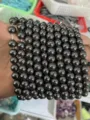 Venta al por mayor cuentas redondas de piedra 8mm hilos para hacer joyas de bricolaje - 4mm (aprox. 90pcs) / Hematita