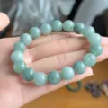 Groene jade kralen armband voor vrouwen, elegante minimalistische edelsteen sieraden accessoire. - 8mm / Imitatie jadegroen