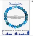 Natürlicher Sodalith Perlen Armband Edelstein Schmuck für Damen Alltag Accessoire. - Blau gestreifter Achat