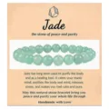 Natürlicher grüner Jade Perlen Armband 8mm elastischer Heilstein Schmuck für Damen - Grüner Aventurin 01