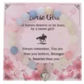 Braccialetto di perline colorate con ciondolo cuore in metallo su cartolina per donne - Con Carta Confezione / Cuore in morganite