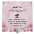 Bellissimo braccialetto di perle di cristallo con ciondolo a cuore su carta rosa a tema cavallo. - Con Carta Confezione / Giada Bianca Cuore