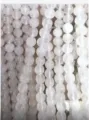 Cuentas redondas de piedra preciosa de cuarzo cristal natural para hacer joyería DIY - 4mm (aprox. 90pcs) / Blanco con Inclusiones