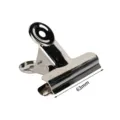 Metal bulldog clip office stationery binder clip 63mm silver metal clamp file holder - 6.3cm / Metallic